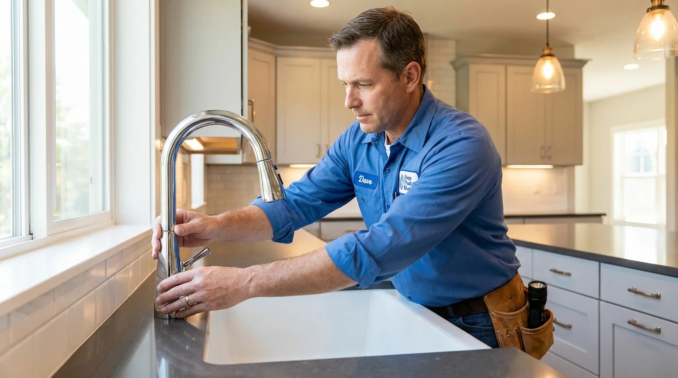 Kitchen faucet installation by Johns Plumbing LLC in Sarasota